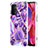 Coque Silicone Motif Fantaisie Souple Couleur Unie Etui Housse Y01B pour Oppo A74 5G Violet