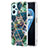 Coque Silicone Motif Fantaisie Souple Couleur Unie Etui Housse Y01B pour Oppo A96 4G Vert Nuit