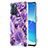 Coque Silicone Motif Fantaisie Souple Couleur Unie Etui Housse Y01B pour Oppo Reno6 5G Violet