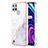 Coque Silicone Motif Fantaisie Souple Couleur Unie Etui Housse Y01B pour Realme C21Y Blanc