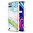 Coque Silicone Motif Fantaisie Souple Couleur Unie Etui Housse Y01B pour Realme C21Y Colorful