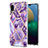 Coque Silicone Motif Fantaisie Souple Couleur Unie Etui Housse Y01B pour Samsung Galaxy A02 Violet