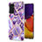 Coque Silicone Motif Fantaisie Souple Couleur Unie Etui Housse Y01B pour Samsung Galaxy A05s Violet