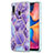 Coque Silicone Motif Fantaisie Souple Couleur Unie Etui Housse Y01B pour Samsung Galaxy A20 Violet