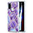 Coque Silicone Motif Fantaisie Souple Couleur Unie Etui Housse Y01B pour Samsung Galaxy A21s Violet