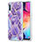 Coque Silicone Motif Fantaisie Souple Couleur Unie Etui Housse Y01B pour Samsung Galaxy A30S Violet