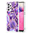 Coque Silicone Motif Fantaisie Souple Couleur Unie Etui Housse Y01B pour Samsung Galaxy A33 5G Violet