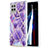 Coque Silicone Motif Fantaisie Souple Couleur Unie Etui Housse Y01B pour Samsung Galaxy A42 5G Violet