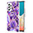 Coque Silicone Motif Fantaisie Souple Couleur Unie Etui Housse Y01B pour Samsung Galaxy A53 5G Violet