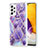 Coque Silicone Motif Fantaisie Souple Couleur Unie Etui Housse Y01B pour Samsung Galaxy A72 4G Violet