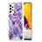 Coque Silicone Motif Fantaisie Souple Couleur Unie Etui Housse Y01B pour Samsung Galaxy A72 5G Violet