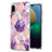 Coque Silicone Motif Fantaisie Souple Couleur Unie Etui Housse Y01B pour Samsung Galaxy M02 Violet Clair