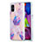 Coque Silicone Motif Fantaisie Souple Couleur Unie Etui Housse Y01B pour Samsung Galaxy M51 Violet Clair