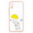 Coque Silicone Motif Fantaisie Souple Couleur Unie Etui Housse Y01X pour Xiaomi Redmi 9AT Jaune