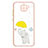 Coque Silicone Motif Fantaisie Souple Couleur Unie Etui Housse Y01X pour Xiaomi Redmi Note 9 Jaune