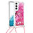 Coque Silicone Motif Fantaisie Souple Couleur Unie Etui Housse Y02B pour Samsung Galaxy S21 5G Rose Rouge