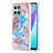 Coque Silicone Motif Fantaisie Souple Couleur Unie Etui Housse Y03B pour Huawei Honor 70 Lite 5G Bleu