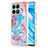 Coque Silicone Motif Fantaisie Souple Couleur Unie Etui Housse Y03B pour Huawei Honor X8a 4G Bleu