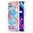 Coque Silicone Motif Fantaisie Souple Couleur Unie Etui Housse Y03B pour Realme C25Y India Bleu