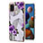 Coque Silicone Motif Fantaisie Souple Couleur Unie Etui Housse Y03B pour Samsung Galaxy A21s Violet