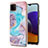 Coque Silicone Motif Fantaisie Souple Couleur Unie Etui Housse Y03B pour Samsung Galaxy A22s 5G Bleu