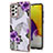 Coque Silicone Motif Fantaisie Souple Couleur Unie Etui Housse Y03B pour Samsung Galaxy A72 4G Violet