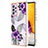 Coque Silicone Motif Fantaisie Souple Couleur Unie Etui Housse Y03B pour Samsung Galaxy A73 5G Violet