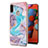 Coque Silicone Motif Fantaisie Souple Couleur Unie Etui Housse Y03B pour Samsung Galaxy M11 Bleu