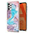 Coque Silicone Motif Fantaisie Souple Couleur Unie Etui Housse Y03B pour Samsung Galaxy M32 5G Bleu