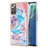 Coque Silicone Motif Fantaisie Souple Couleur Unie Etui Housse Y03B pour Samsung Galaxy Note 20 5G Bleu