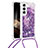 Coque Silicone Motif Fantaisie Souple Couleur Unie Etui Housse Y03B pour Samsung Galaxy S24 5G Violet