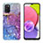 Coque Silicone Motif Fantaisie Souple Couleur Unie Etui Housse Y04B pour Samsung Galaxy A03s Violet