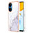 Coque Silicone Motif Fantaisie Souple Couleur Unie Etui Housse Y05B pour Huawei Honor X7 Blanc