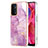 Coque Silicone Motif Fantaisie Souple Couleur Unie Etui Housse Y05B pour Oppo A74 5G Violet Clair