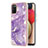 Coque Silicone Motif Fantaisie Souple Couleur Unie Etui Housse Y05B pour Samsung Galaxy A02s Violet