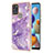 Coque Silicone Motif Fantaisie Souple Couleur Unie Etui Housse Y05B pour Samsung Galaxy A21s Violet