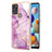 Coque Silicone Motif Fantaisie Souple Couleur Unie Etui Housse Y05B pour Samsung Galaxy A21s Violet Clair