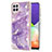 Coque Silicone Motif Fantaisie Souple Couleur Unie Etui Housse Y05B pour Samsung Galaxy A22 4G Violet