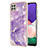 Coque Silicone Motif Fantaisie Souple Couleur Unie Etui Housse Y05B pour Samsung Galaxy A22 5G Violet