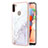 Coque Silicone Motif Fantaisie Souple Couleur Unie Etui Housse Y05B pour Samsung Galaxy M11 Blanc