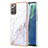 Coque Silicone Motif Fantaisie Souple Couleur Unie Etui Housse Y05B pour Samsung Galaxy Note 20 5G Blanc