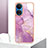 Coque Silicone Motif Fantaisie Souple Couleur Unie Etui Housse Y06B pour Huawei Honor X7 Violet Clair