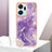 Coque Silicone Motif Fantaisie Souple Couleur Unie Etui Housse Y06B pour Huawei Honor X7a Violet