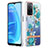 Coque Silicone Motif Fantaisie Souple Couleur Unie Etui Housse Y06B pour Oppo A56 5G Cyan