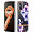 Coque Silicone Motif Fantaisie Souple Couleur Unie Etui Housse Y06B pour Oppo A96 4G Violet