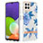 Coque Silicone Motif Fantaisie Souple Couleur Unie Etui Housse Y06B pour Samsung Galaxy A22 4G Bleu