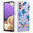 Coque Silicone Motif Fantaisie Souple Couleur Unie Etui Housse Y06B pour Samsung Galaxy A23 4G Bleu