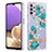 Coque Silicone Motif Fantaisie Souple Couleur Unie Etui Housse Y06B pour Samsung Galaxy A23 4G Cyan