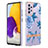 Coque Silicone Motif Fantaisie Souple Couleur Unie Etui Housse Y06B pour Samsung Galaxy A72 4G Bleu