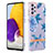 Coque Silicone Motif Fantaisie Souple Couleur Unie Etui Housse Y06B pour Samsung Galaxy A73 5G Bleu